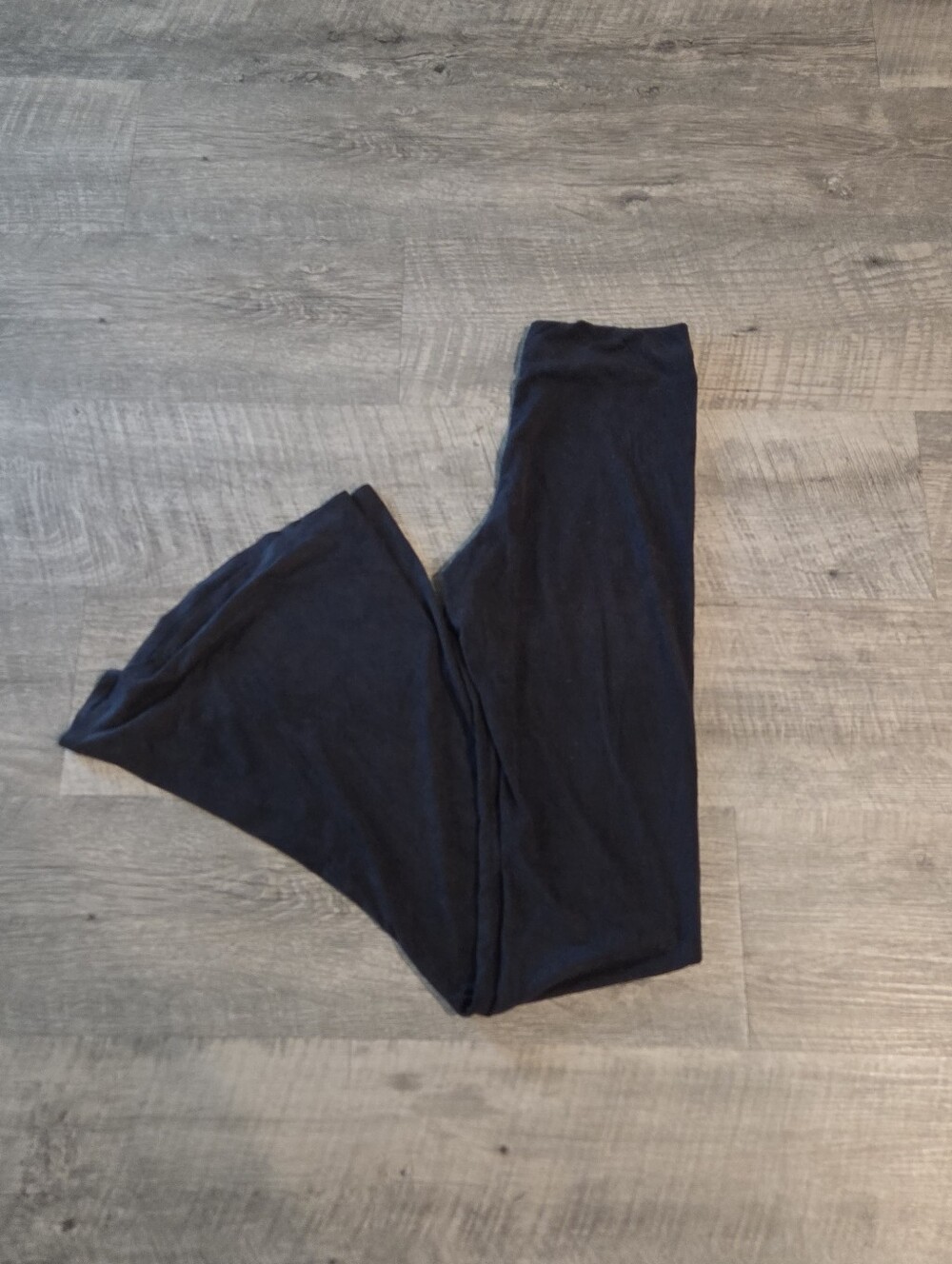Show Me Your MuMu Suede Black Flare Bells.